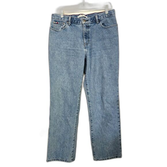 Vintage Y2K Tommy Hilfiger Str Leg High Rise Jeans Sz 10 Perfectly Broken In - Picture 1 of 6
